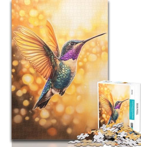 1000-teiliges Kolibri-Puzzle für Erwachsene, 1000 Teile, perfekt für Spieleabende, buntes Spielzeug als Geschenk für zu Hause, 26x38cm 1000-teiliges Kolibri-Puzzle für Erwachsene, 1000 Teile, perfekt für Spieleabende, buntes Spielzeug als Geschenk für zu Hause, 26x38cm von GOIUYTGM