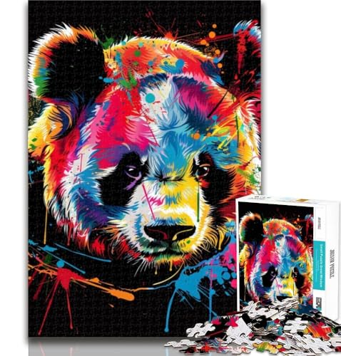 1000-teiliges Panda-Puzzle für Teenager, Lernspiele, Heimdekoration, Geschenk für die ganze Familie, 75x50cm von GOIUYTGM