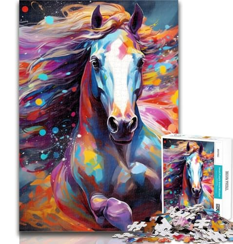 1000-teiliges Pferde-Puzzle für Teenager, Lernspiele, Heimdekoration, Geschenk für die ganze Familie, 75x50cm 1000-teiliges Pferde-Puzzle für Teenager, Lernspiele, Heimdekoration, Geschenk für die ganze Familie, 75x50cm von GOIUYTGM