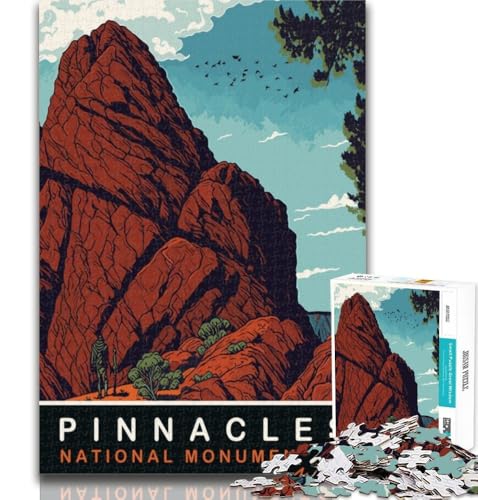 1000-teiliges Pinnacles California-Puzzle für Erwachsene, ganze Familie, geeignet für und ab 14 Jahren, 26x38cm 1000-teiliges Pinnacles California-Puzzle für Erwachsene, ganze Familie, geeignet für und ab 14 Jahren, 26x38cm von GOIUYTGM