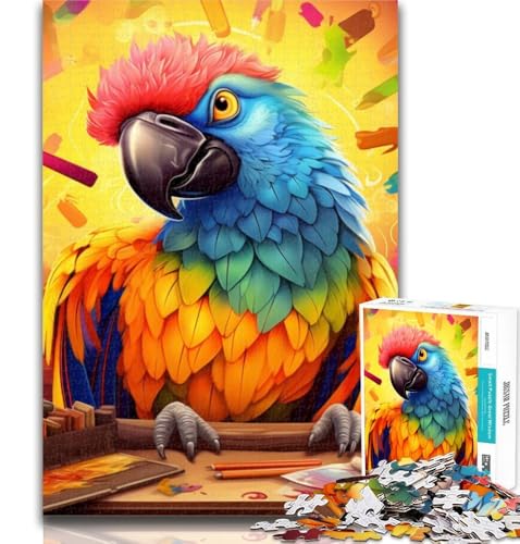 1000-teiliges Puzzle, Art Parrot, 1000-teiliges Puzzle für Teenager, Lernspielzeug und Spiele für Erwachsene und Teenager, 26x38cm von GOIUYTGM