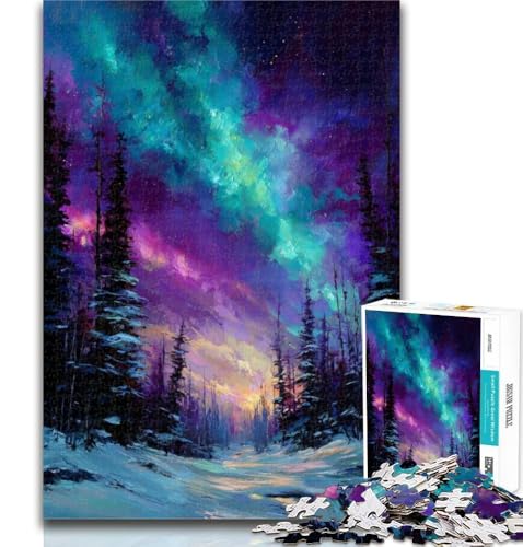 1000-teiliges Puzzle, Aurora-Ölgemälde, 1000-teiliges Puzzle für Erwachsene und Jugendliche, Klassische Lernspiele, schöne Dekoration, 50x75cm 1000-teiliges Puzzle, Aurora-Ölgemälde, 1000-teiliges Puzzle für Erwachsene und Jugendliche, Klassische Lernspiele, schöne Dekoration, 50x75cm von GOIUYTGM