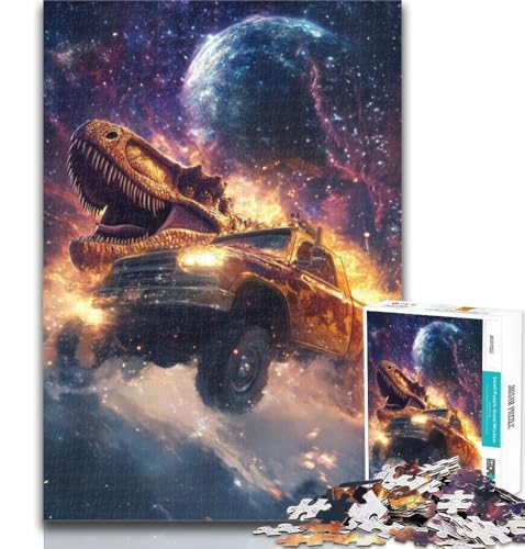 1000-teiliges Puzzle, Dinosaurier-Auto, Puzzle, 1000 Teile für Teenager, Dekomprimierendes intellektuelles Lernspielzeug, Geburtstagsgeschenk, Geschenke, 50x75cm von GOIUYTGM