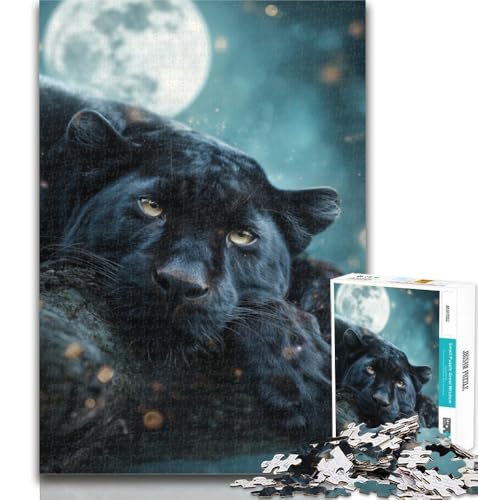 1000-teiliges Puzzle, Fantasy-Puzzle Black Panther, für Erwachsene und Jugendliche, 1000 Teile, Lernspiel für Geburtstage und Weihnachten, für Kinder ab 14 Jahren, 50x75cm von GOIUYTGM