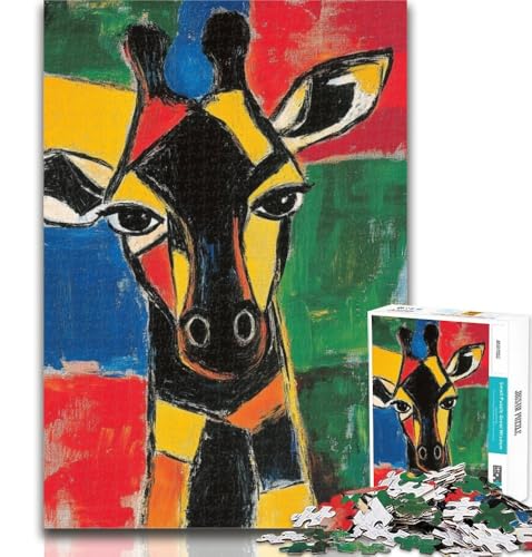 1000-teiliges Puzzle, Giraffenkunst, 1000-teiliges Puzzle für Teenager, Geschenke, Geschenke für Freunde und Familie, für ab 14 Jahren, 26x38cm 1000-teiliges Puzzle, Giraffenkunst, 1000-teiliges Puzzle für Teenager, Geschenke, Geschenke für Freunde und Familie, für ab 14 Jahren, 26x38cm von GOIUYTGM