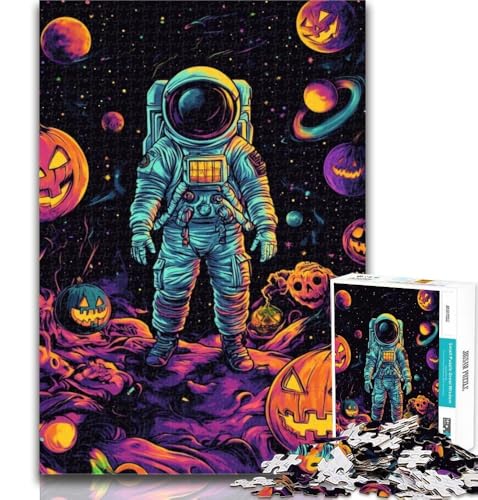 1000-teiliges Puzzle, Halloween-Astronauten-Puzzle, 1000 Teile für Teenager, Lernspiele, Heimdekoration, Künstlersammlung, Bildende Kunst, 50x75cm von GOIUYTGM