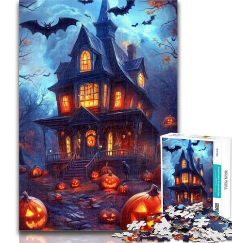 1000-teiliges Puzzle, Halloween-Schloss, 1000 Teile, für Erwachsene und Jugendliche, entspannendes intellektuelles Lernspielzeug, Wichtelgeschenke, 50x75cm von GOIUYTGM