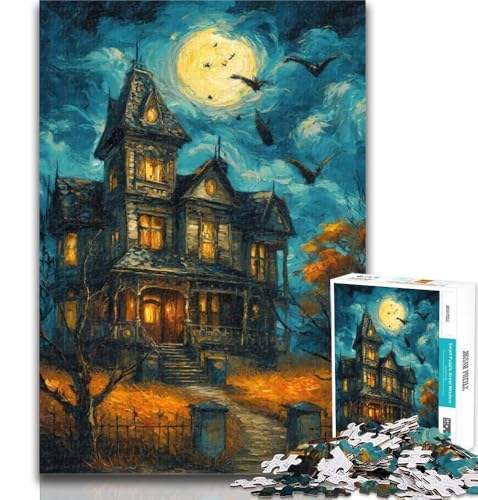 1000-teiliges Puzzle, Halloween-Skelettlandschaft, 1000 Teile für Teenager, Lernspiele, Heimdekoration, Geburtstagsgeschenk, Geschenke, Wandkunst, 26x38cm von GOIUYTGM