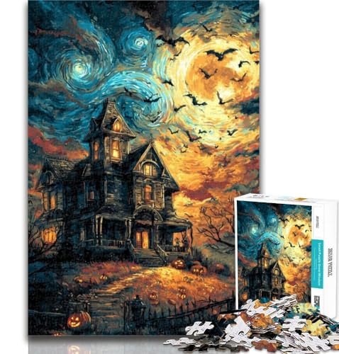 1000-teiliges Puzzle, Halloween-Skelettlandschaft, Puzzle für Teenager, 1000 Teile, Familienspiel, Stressabbau, schwierige Herausforderung, Wichtelgeschenke, 26x38cm 1000-teiliges Puzzle, Halloween-Skelettlandschaft, Puzzle für Teenager, 1000 Teile, Familienspiel, Stressabbau, schwierige Herausforderung, Wichtelgeschenke, 26x38cm von GOIUYTGM