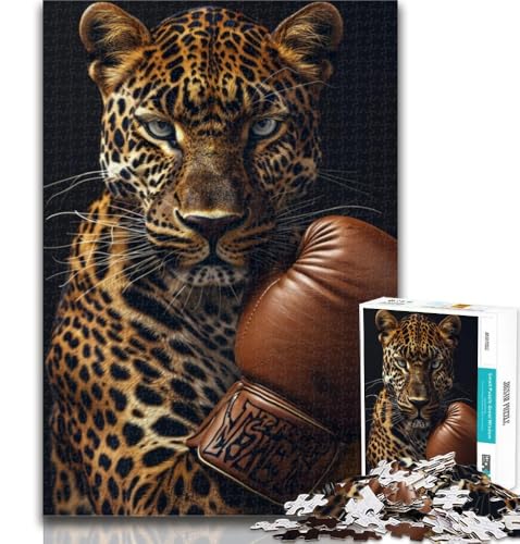 1000-teiliges Puzzle, Leoparden-Boxer, 1000-teiliges Puzzle für Erwachsene und Jugendliche, Wanddekoration, einzigartige Geburtstags, geeignet für Kinder ab 14 Jahren, 26x38cm 1000-teiliges Puzzle, Leoparden-Boxer, 1000-teiliges Puzzle für Erwachsene und Jugendliche, Wanddekoration, einzigartige Geburtstags, geeignet für Kinder ab 14 Jahren, 26x38cm von GOIUYTGM