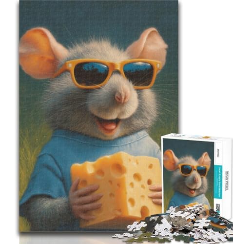 1000-teiliges Puzzle, Maus isst Käse, 1000-teiliges Puzzle für Erwachsene, Spielzeug, Lernspiele, Stressabbau, einzigartige Heimdekoration und Geschenke, 50x75cm 1000-teiliges Puzzle, Maus isst Käse, 1000-teiliges Puzzle für Erwachsene, Spielzeug, Lernspiele, Stressabbau, einzigartige Heimdekoration und Geschenke, 50x75cm von GOIUYTGM