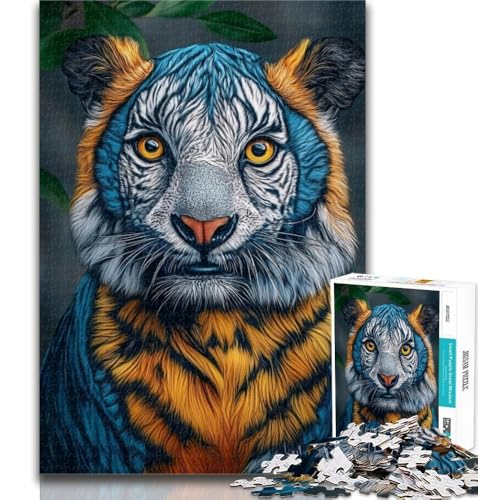 1000-teiliges Puzzle, Papagei-Tiger, Puzzle, 1000 Teile für Teenager, Spielzeug, Lernspiele, Stressabbau, einzigartige Heimdekoration und Geschenke, 26x38cm 1000-teiliges Puzzle, Papagei-Tiger, Puzzle, 1000 Teile für Teenager, Spielzeug, Lernspiele, Stressabbau, einzigartige Heimdekoration und Geschenke, 26x38cm von GOIUYTGM