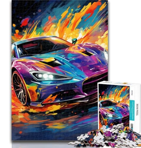 1000-teiliges Puzzle, Sportwagen, 1000-teiliges Puzzle für Teenager, Lernspielzeug und Spiele für Erwachsene und Teenager, 26x38cm von GOIUYTGM