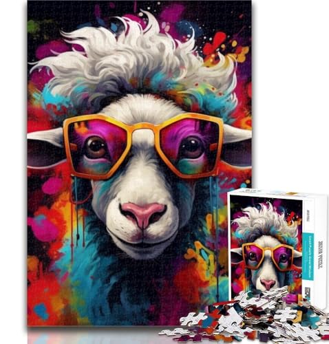 1000-teiliges Puzzle, Tier-Alpaka, 1000-teiliges Puzzle für Erwachsene und Jugendliche, für Lernspiele, Herausforderung, Spielzeug, Künstlersammlung, Bildende Kunst, 75x50cm von GOIUYTGM