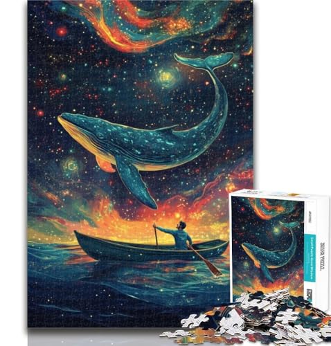 1000-teiliges Puzzle, Tier-Wal-Kunst, Puzzle 1000 Teile für Teenager, mit passendem Poster und Quizblatt für Alter 14, 26x38cm von GOIUYTGM