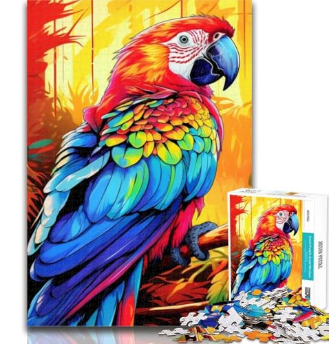 1000-teiliges Puzzle, Tiere, Vögel, Papageien, 1000-teiliges Puzzle für Erwachsene, Geschenke, Lernspielzeug, einzigartige Heimdekoration und Geschenke, 75x50cm von GOIUYTGM