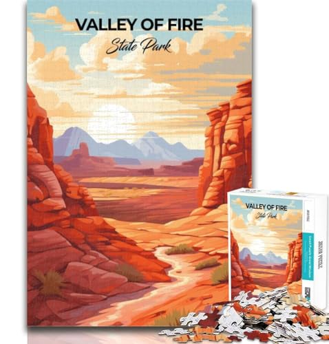 1000-teiliges Puzzle, Valley of Fire State Park, 1000-teiliges Puzzle für Erwachsene und Jugendliche, für die Lernspiel-Herausforderung, Toy Artists Collection, Fine Art, 26x38cm 1000-teiliges Puzzle, Valley of Fire State Park, 1000-teiliges Puzzle für Erwachsene und Jugendliche, für die Lernspiel-Herausforderung, Toy Artists Collection, Fine Art, 26x38cm von GOIUYTGM