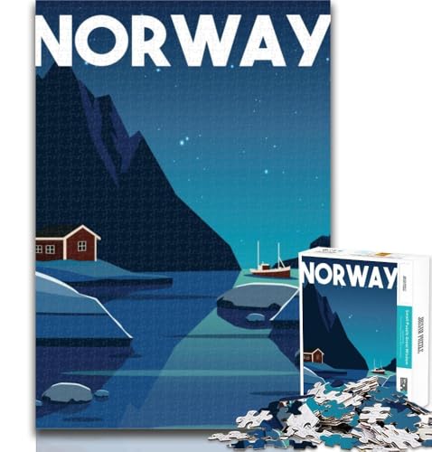 1000-teiliges Puzzle, Weltreiseposter, 1000-teiliges Puzzle für Teenager, Lernspielzeug und Spiele für Erwachsene und Teenager, 26x38cm von GOIUYTGM