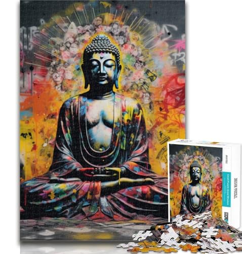 1000-teiliges Puzzle, bunter Buddha, 1000-teiliges Puzzle für Teenager, Lernspielzeug und Spiele für Erwachsene und Teenager, 75x50cm von GOIUYTGM
