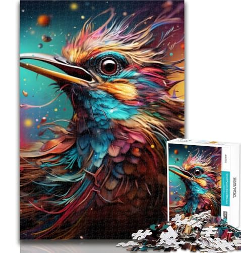 1000-teiliges Puzzle, farbenfroher Kunstsperling, 1000-teiliges Puzzle für Teenager, Lernspielzeug und Spiele für Erwachsene und Teenager, 26x38cm von GOIUYTGM