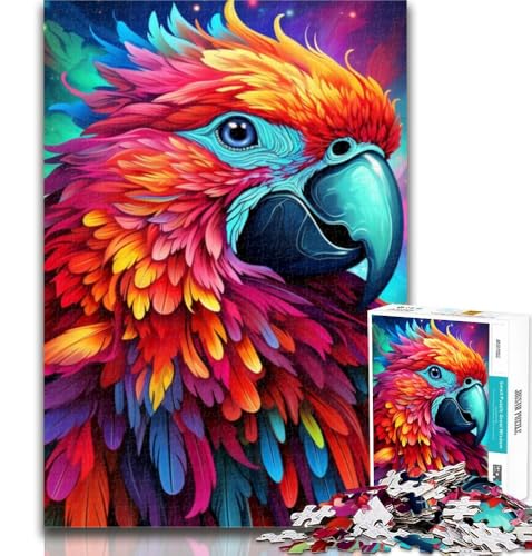 1000-teiliges Puzzle, farbenfrohes Papageien-Puzzle für Teenager, Lernspiele, Heimdekoration, Geschenk für die ganze Familie, 75x50cm 1000-teiliges Puzzle, farbenfrohes Papageien-Puzzle für Teenager, Lernspiele, Heimdekoration, Geschenk für die ganze Familie, 75x50cm von GOIUYTGM