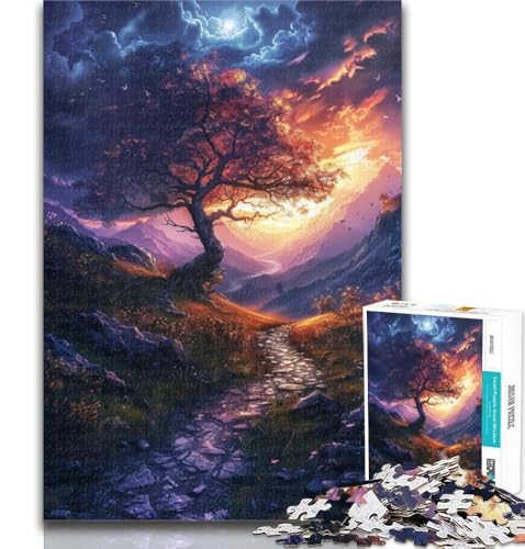 1000-teiliges Puzzle, wunderschöne Berge, Puzzle 1000 Teile für Erwachsene und Jugendliche, Spielzeug, Lernspiele, Stressabbau, Stärkung der Liebe zwischen Paaren, 26x38cm von GOIUYTGM