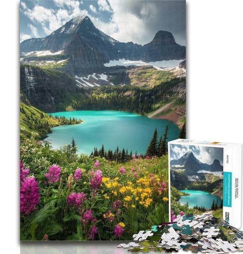 1000-teiliges Puzzle, wunderschöne Berge und Seen, 1000-teiliges Puzzle für Erwachsene und Jugendliche, Familienunterhaltungsspielzeug ganze Familie, 50x75cm von GOIUYTGM