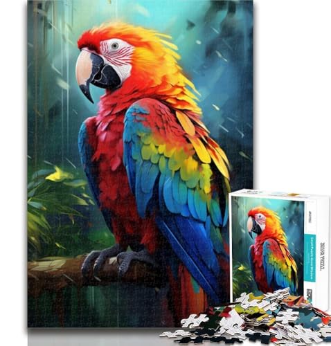 1000-teiliges Puzzle, wunderschönes Papageien-Puzzle für Erwachsene und Jugendliche, 1000 Teile, Lernspiel für Geburtstag, Weihnachten, für Kinder ab 14 Jahren, 50x75cm von GOIUYTGM