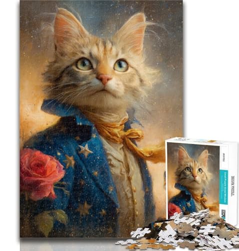 1000-teiliges Puzzle „Der kleine Prinz“ von Cat, 1000-teiliges Puzzle für Erwachsene und Jugendliche, Familienunterhaltungsspielzeug ganze Familie, 26x38cm von GOIUYTGM