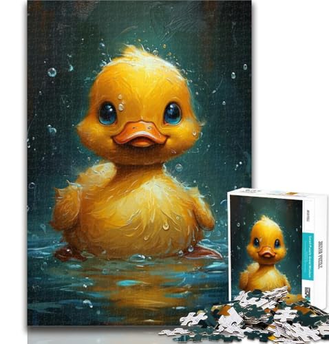 1000-teiliges Puzzle „Süße kleine gelbe Ente“, 1000 Teile für Teenager, Lernspielzeug ganze Familie, 26x38cm von GOIUYTGM
