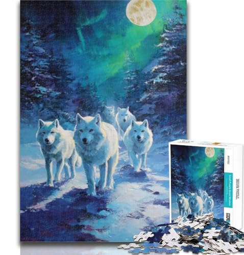 1000-teiliges Puzzle „Wolf unter der Aurora“ für Erwachsene, 1000 Teile, Spielzeug, Lernspiele, Stressabbau, tolle Geschenke und Spielzeuge, 26x38cm 1000-teiliges Puzzle „Wolf unter der Aurora“ für Erwachsene, 1000 Teile, Spielzeug, Lernspiele, Stressabbau, tolle Geschenke und Spielzeuge, 26x38cm von GOIUYTGM