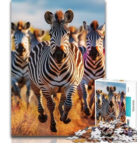 1000-teiliges Puzzle Afrikanisches Zebra 1000-teiliges Puzzle für Teenager, Lernspielzeug und Spiele für Erwachsene und Teenager 26x38cm von GOIUYTGM