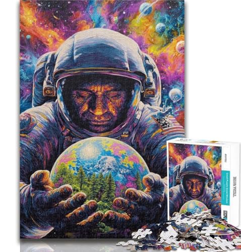 1000-teiliges Puzzle Astronaut, Puzzle für Erwachsene, 1000 Teile, Wanddekoration, einzigartige Geburtstags, geeignet für Kinder ab 14 Jahren, 50x75cm von GOIUYTGM