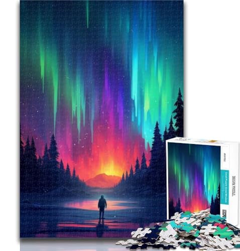 1000-teiliges Puzzle Aurora am Himmel, 1000-teiliges Puzzle für Teenager, Geschenke, Geburtstagsgeschenke, Geschenke, Wandkunst für Kinder ab 14 Jahren, 50x75cm 1000-teiliges Puzzle Aurora am Himmel, 1000-teiliges Puzzle für Teenager, Geschenke, Geburtstagsgeschenke, Geschenke, Wandkunst für Kinder ab 14 Jahren, 50x75cm von GOIUYTGM