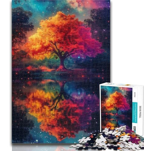 1000-teiliges Puzzle Baum des Lebens, 1000-teiliges Puzzle für Jugendliche und Erwachsene, vollständig ineinandergreifende und zufällig geformte Teile, 26x38cm von GOIUYTGM