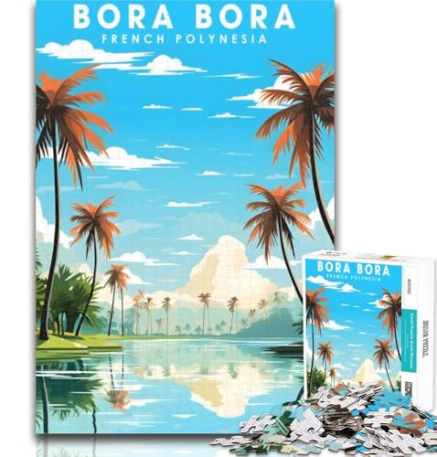 1000-teiliges Puzzle Bora Bora, Reise-Puzzle, 1000 Teile für Erwachsene und Jugendliche ab 14 Jahren, unmögliches Spiel, Erwachsene und Jugendliche, 26x38cm 1000-teiliges Puzzle Bora Bora, Reise-Puzzle, 1000 Teile für Erwachsene und Jugendliche ab 14 Jahren, unmögliches Spiel, Erwachsene und Jugendliche, 26x38cm von GOIUYTGM