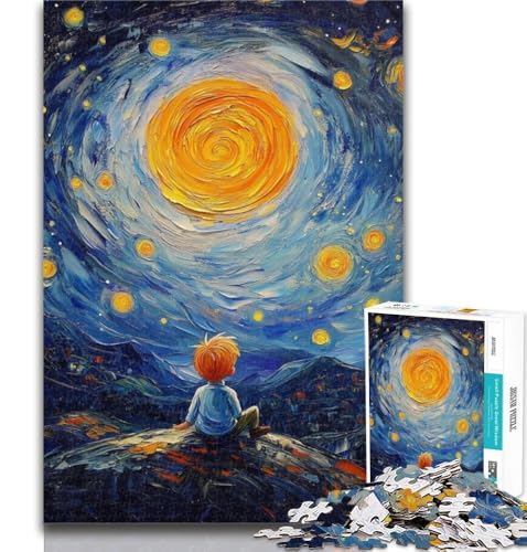 1000-teiliges Puzzle Der kleine Prinz des Nachthimmels, 1000-teiliges Puzzle für Jugendliche und Erwachsene, künstlerische Wanddekoration und Geburtstagsgeschenkidee für Freunde, Home Office, 50x75cm von GOIUYTGM