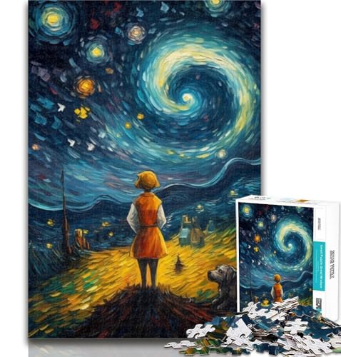 1000-teiliges Puzzle Der kleine Prinz des Nachthimmels, 1000-teiliges Puzzle für Jugendliche und Erwachsene, vollständig ineinandergreifende und zufällig geformte Teile, 26x38cm von GOIUYTGM
