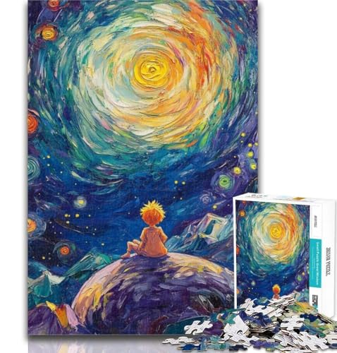 1000-teiliges Puzzle Der kleine Prinz des Nachthimmels, Puzzle für Erwachsene, 1000 Teile, schwierig, interessant, Stressabbau, Eltern-Kind-Interaktion, 50x75cm von GOIUYTGM