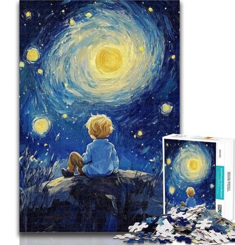 1000-teiliges Puzzle Der kleine Prinz des Nachthimmels für Teenager, 1000 Teile, anspruchsvolles Spiel und Familienspiel, Wichtelgeschenke, 26x38cm 1000-teiliges Puzzle Der kleine Prinz des Nachthimmels für Teenager, 1000 Teile, anspruchsvolles Spiel und Familienspiel, Wichtelgeschenke, 26x38cm von GOIUYTGM