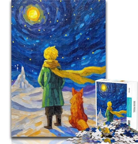 1000-teiliges Puzzle Der kleine Prinz und der Fuchs, 1000 Teile für Erwachsene, trainieren Sie Ihr Gehirn und Ihre Hände, Geburtstagsgeschenk, Geschenke, 26x38cm 1000-teiliges Puzzle Der kleine Prinz und der Fuchs, 1000 Teile für Erwachsene, trainieren Sie Ihr Gehirn und Ihre Hände, Geburtstagsgeschenk, Geschenke, 26x38cm von GOIUYTGM