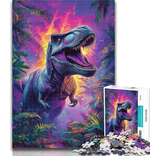 1000-teiliges Puzzle Dschungel-Dinosaurier, 1000-teiliges Puzzle für Erwachsene und Jugendliche, Lernspiel, Herausforderungsspielzeug für Frauen und Männer, 50x75cm von GOIUYTGM