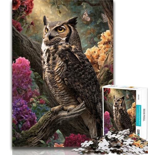 1000-teiliges Puzzle Dschungeule für Teenager, 1000 Teile, anspruchsvolles Spiel und Familienspiel, Wichtelgeschenke, 26x38cm von GOIUYTGM