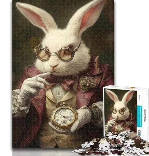 1000-teiliges Puzzle Edler Hase, 1000 Teile für Erwachsene, Lernspielzeug und Spiele für Erwachsene und Jugendliche, 26x38cm von GOIUYTGM
