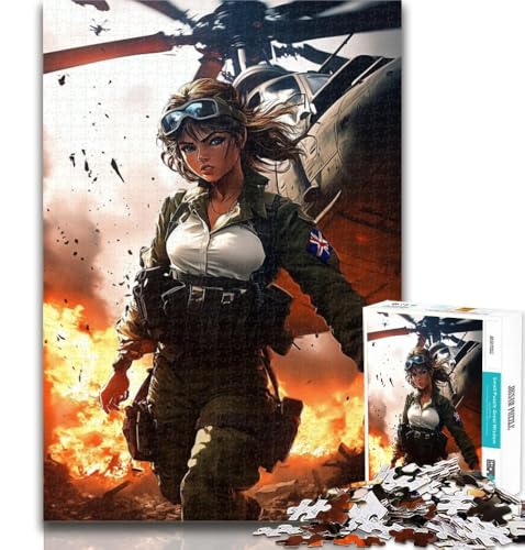 1000-teiliges Puzzle Fantasy American Pilot 1000-teiliges Puzzle für Teenager, Lernspielzeug und Spiele für Erwachsene und Teenager 26x38cm von GOIUYTGM
