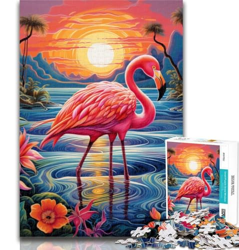 1000-teiliges Puzzle Flamingo 1000-teiliges Puzzle für Teenager, Lernspielzeug und Spiele für Erwachsene und Teenager 26x38cm von GOIUYTGM