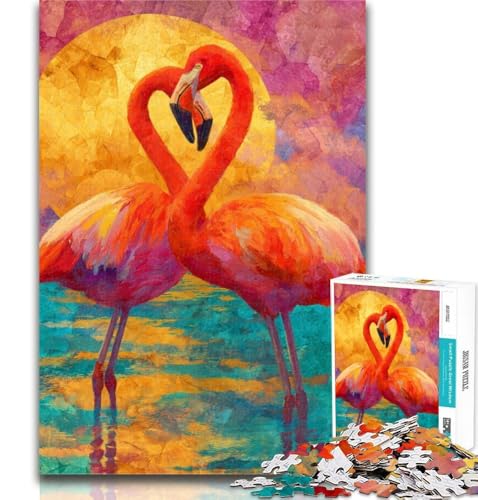 1000-teiliges Puzzle Flamingo für Erwachsene, 1000 Teile, Spielzeug, Lernspiele, Stressabbau, tolle Geschenke und Spielzeuge, 50x75cm von GOIUYTGM