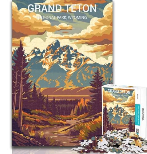 1000-teiliges Puzzle Grand Teton National Park für Erwachsene, ganze Familie, geeignet für Kinder ab 14 Jahren, 75x50cm von GOIUYTGM
