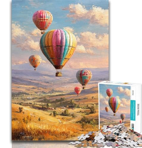 1000-teiliges Puzzle Heißluftballon, 1000-teiliges Puzzle, Lernspiel für Geburtstag, Weihnachten für und ab 14 Jahren, 50x75cm von GOIUYTGM