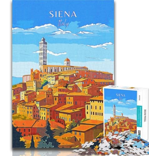 1000-teiliges Puzzle Italien Siena Reise 1000-teiliges Puzzle für Teenager, Lernspielzeug und Spiele für Erwachsene und Teenager 75x50cm 1000-teiliges Puzzle Italien Siena Reise 1000-teiliges Puzzle für Teenager, Lernspielzeug und Spiele für Erwachsene und Teenager 75x50cm von GOIUYTGM